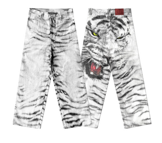 Tecninegroup Waxed White Tiger Jeans