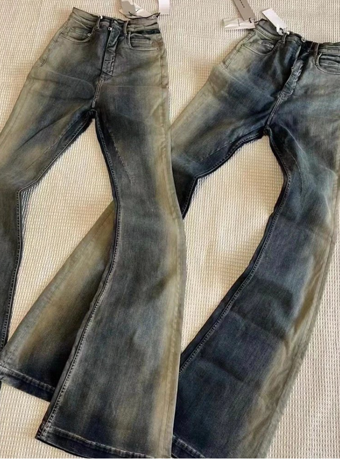 Rick Owens 2023 Flared Mud-Washed Jeans