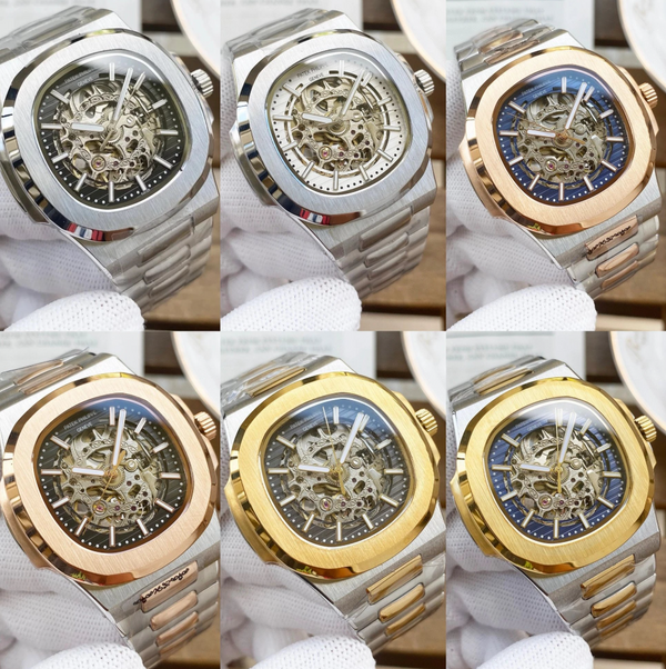 Patek Philippe Two-Tone Nautilus Skeleton Watches (10+ Styles)
