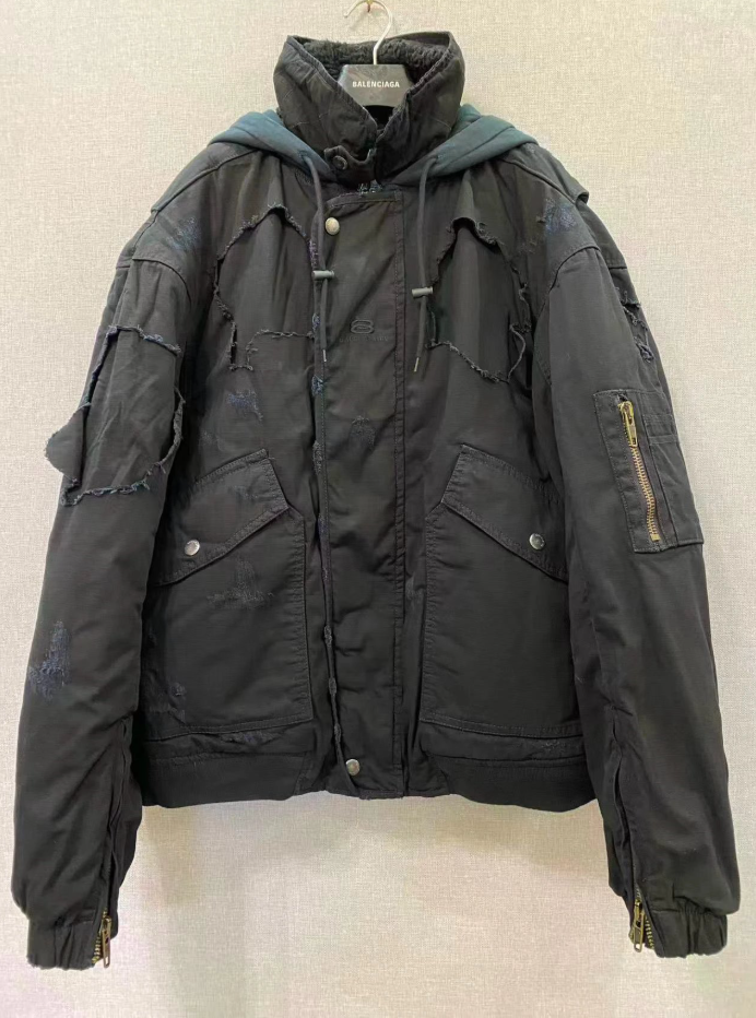 Balenciaga 22FW Destroyed Bomber Jacket