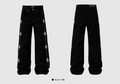 Karmanstic Zebra Leather Patchwork Jeans