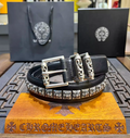 Chrome Hearts Belts (Genuine leather, S925 Silver)