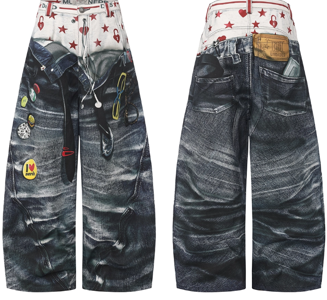DND4DES Digital print Baggy Jeans