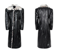 SEE Hand-Painted Distressed Long Leather Coat (2 Colors)