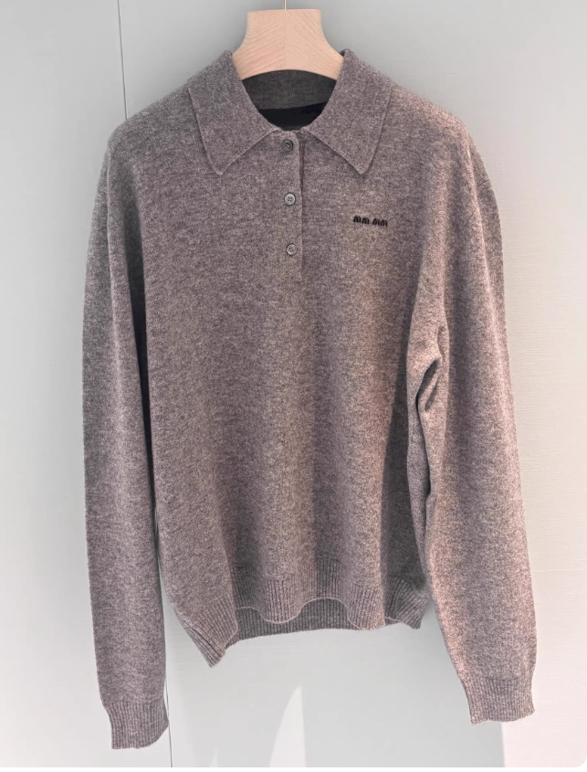 Miu Miu Women's Longsleeve Knit Polo