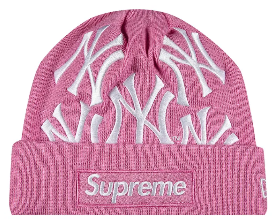 Supreme Pink NY Beanie