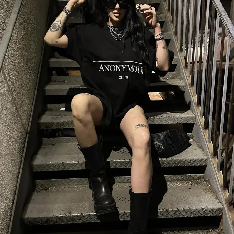 Hood By Air's Anonymous Club black graphic T-shirt