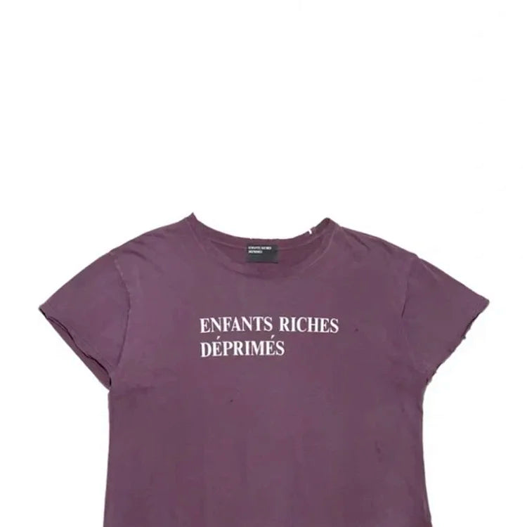 Maroon Enfants Riches D¨¦prim¨¦s logo T-shirt.