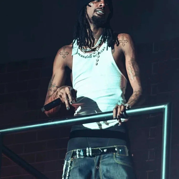 Chrome Hearts brand clothing worn by rapper Playboi Carti