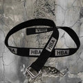 Hood By Air (HBA) brand double-ring buckle letter print belt