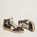 Black leather Golden Goose Sky-Star high-top sneakers