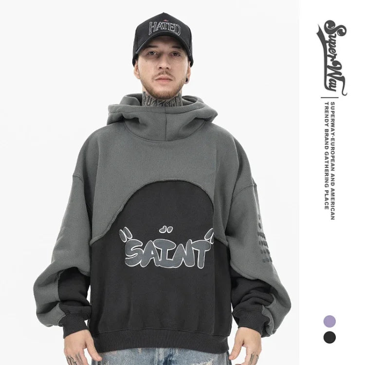 Saint Michael Color-Block Cloud Hoodie