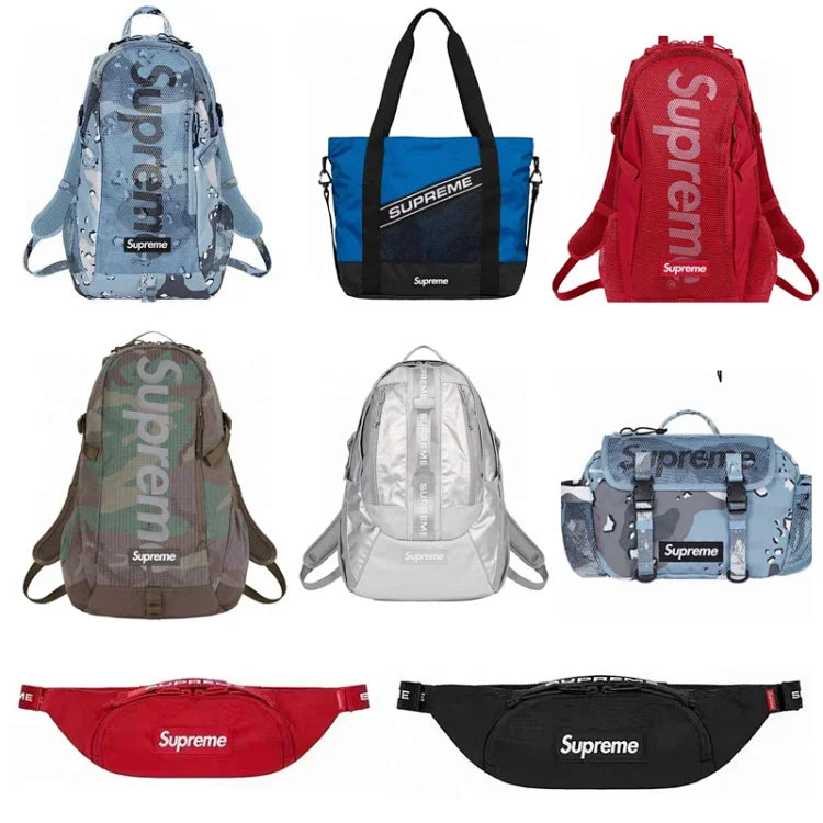 Supreme's red backpack from the Spring/Summer 2020 collection.