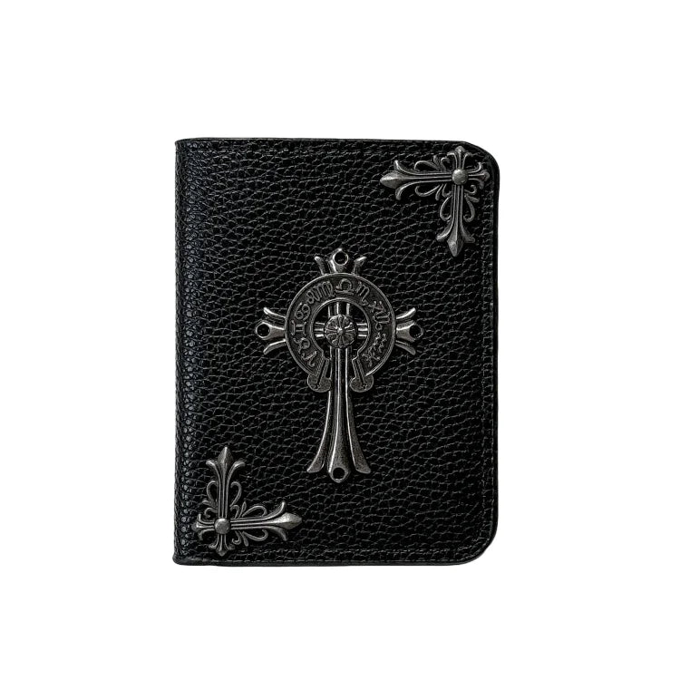 Black Chrome Hearts Leather Wallet