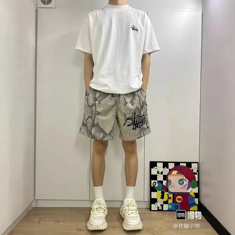 White Stussy basic T-shirt