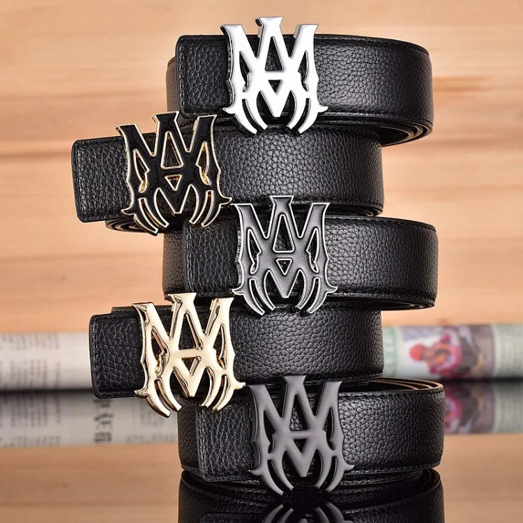 Luxury AMIRI black Nappa leather belt
