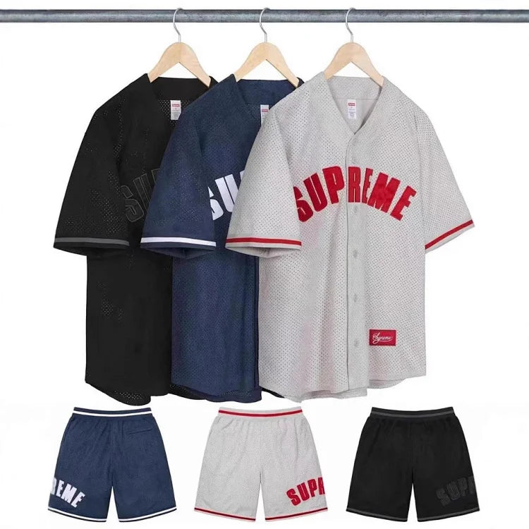 Supreme Ultrasuede Mesh Baseball Jersey