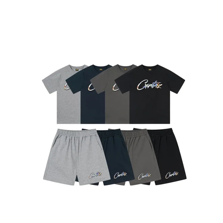 Corteiz branded two-piece street style short sets