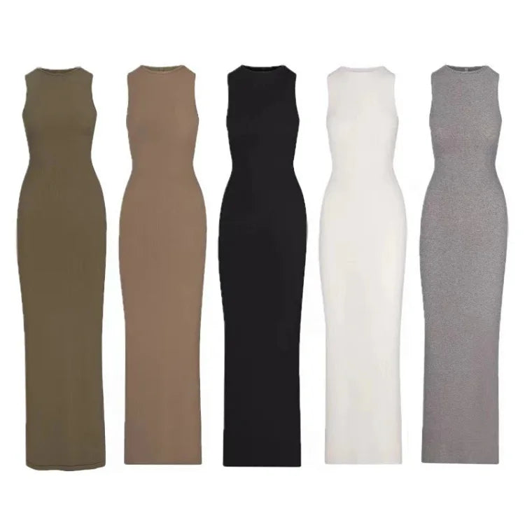 SKIMS Soft Lounge Sleeveless Stretch Knit Midi Dress