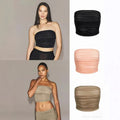 SKIMS off-white sheer cropped top