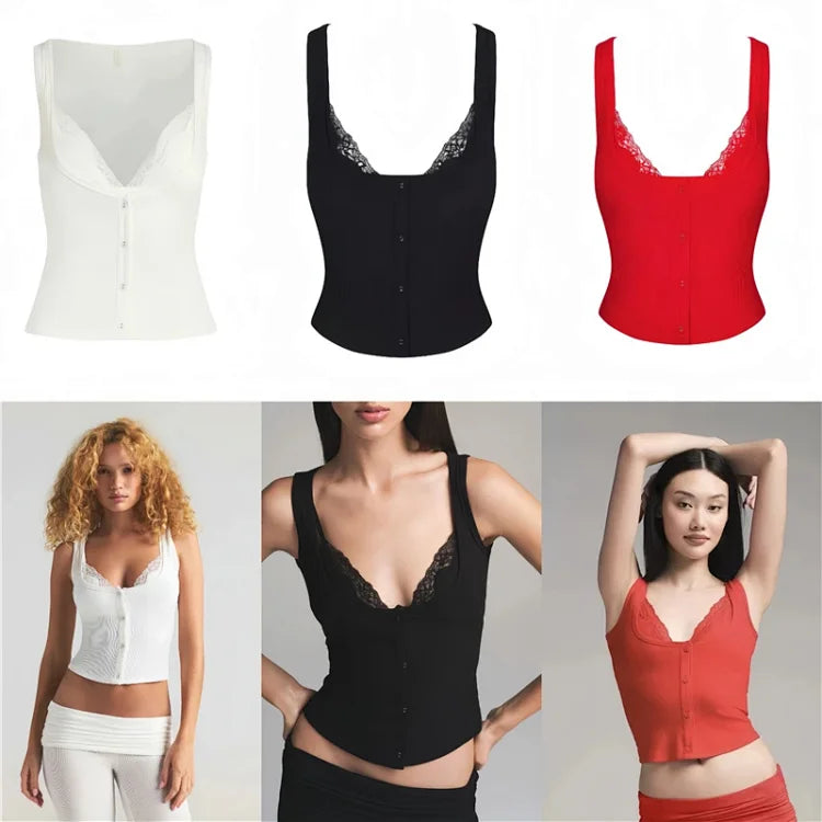 SKIMS Soft Casual Lace Vest