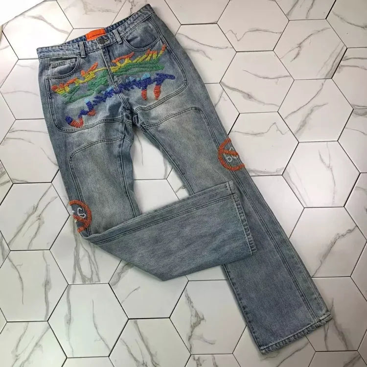 MRDR BRVDO's Who Decides War series blue distressed jeans