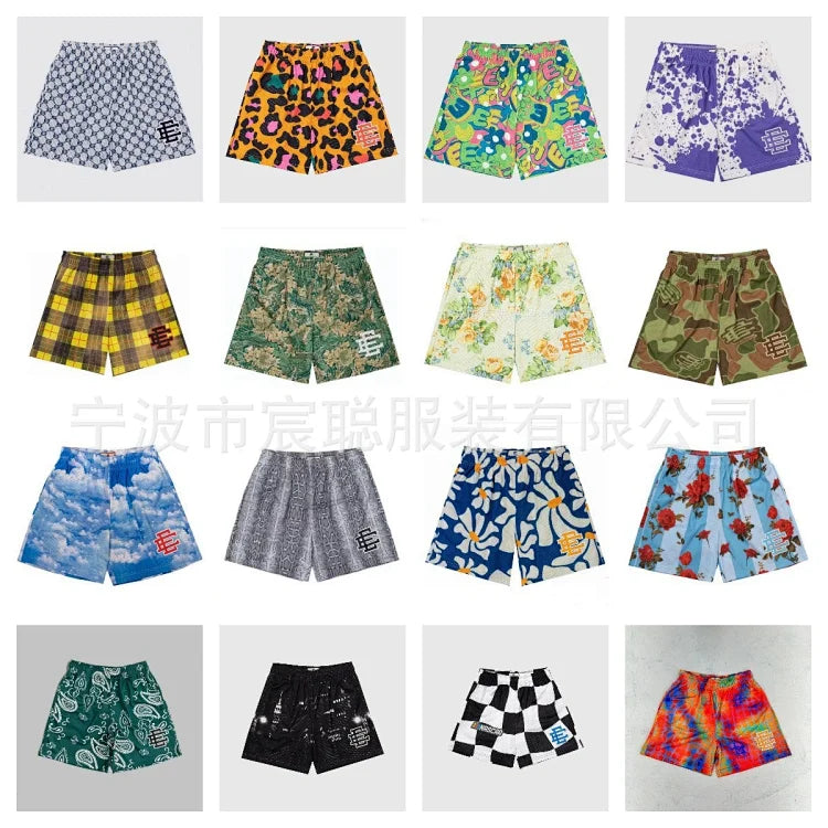 Eric Emanuel cheetah print shorts