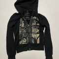 Hysteric Glamour x Destroy All Monsters Black Zip-Up Hooded Jacket