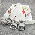 Chrome Hearts White Leather Belt