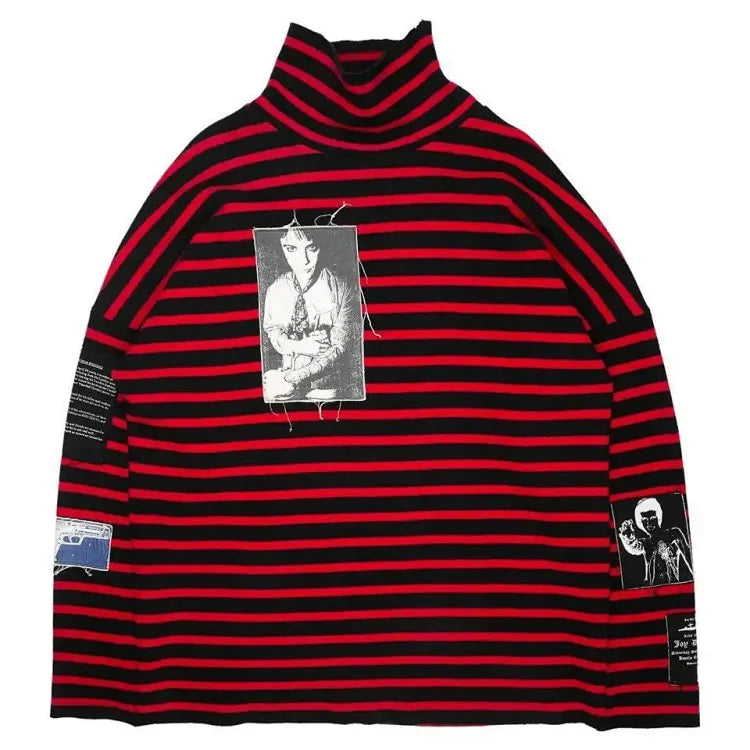 Raf Simons' striped turtleneck sweater from the Fall/Winter 2001  Riot Riot Riot  collection.