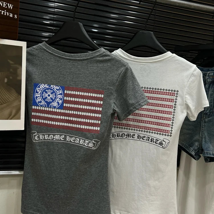 Chrome Hearts Grey Short-Sleeve T-Shirt