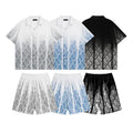 Amiri gradient logo print short-sleeve shirt and shorts sets