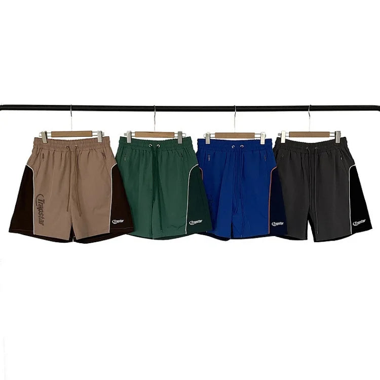 Trapstar brand patchwork nylon shorts
