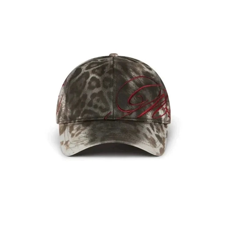 Mowalola brand Cheetah Cap leopard print baseball cap
