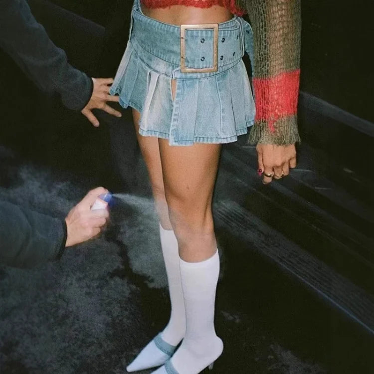Jaded London Ludlow mini denim skirt