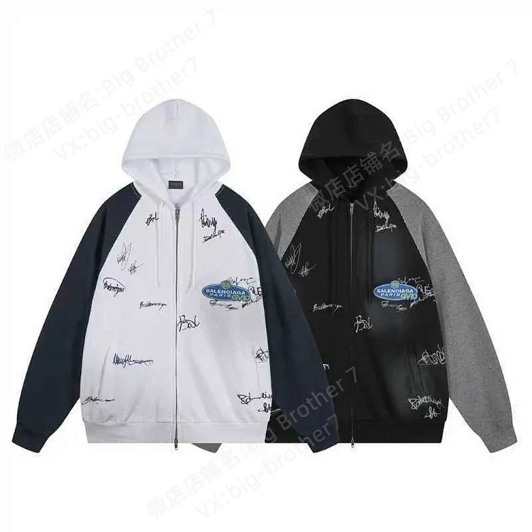 Balenciaga Raglan Zip Ups