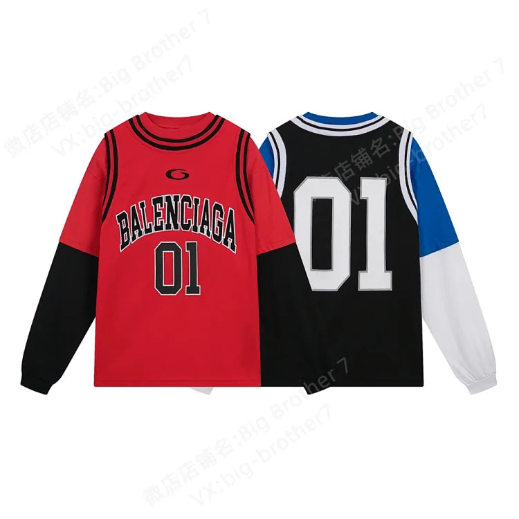 Balenciaga Layered Long-Sleeve Jerseys