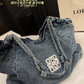 A denim tote bag from Loewe.