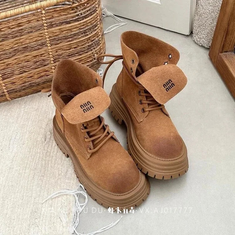 Miu Miu Camel Suede Boots