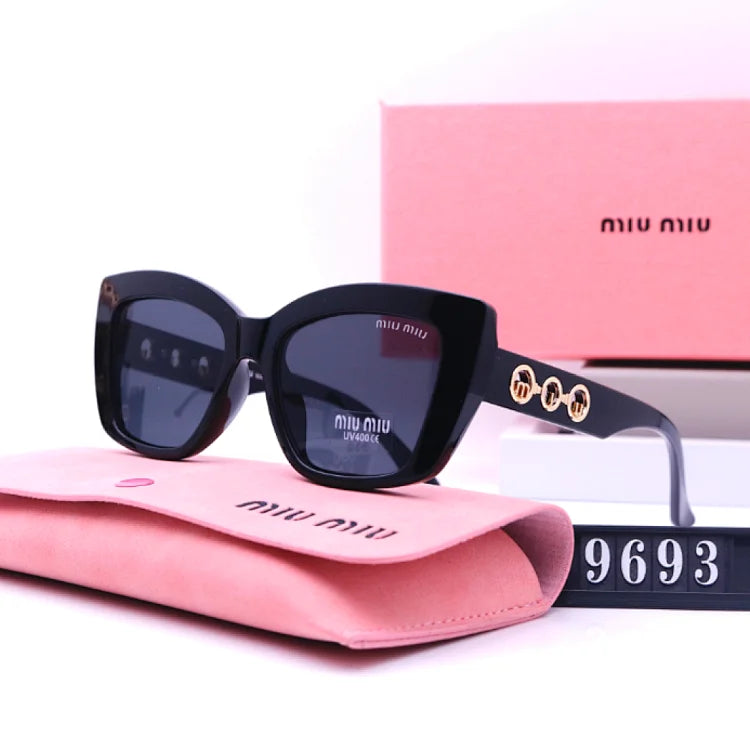 Black Miu Miu Logo Sunglasses