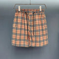 Burberry classic check print beige swim trunks