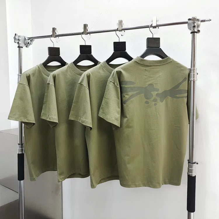 Sp5der brand TM Sage green short-sleeved T-shirt