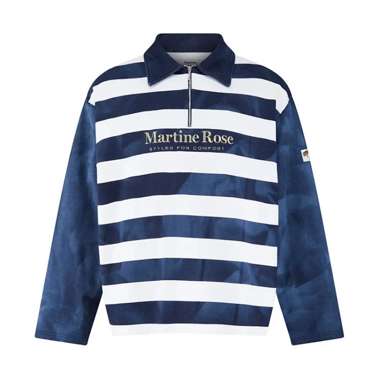 Martine Rose striped zip-up sweatshirt