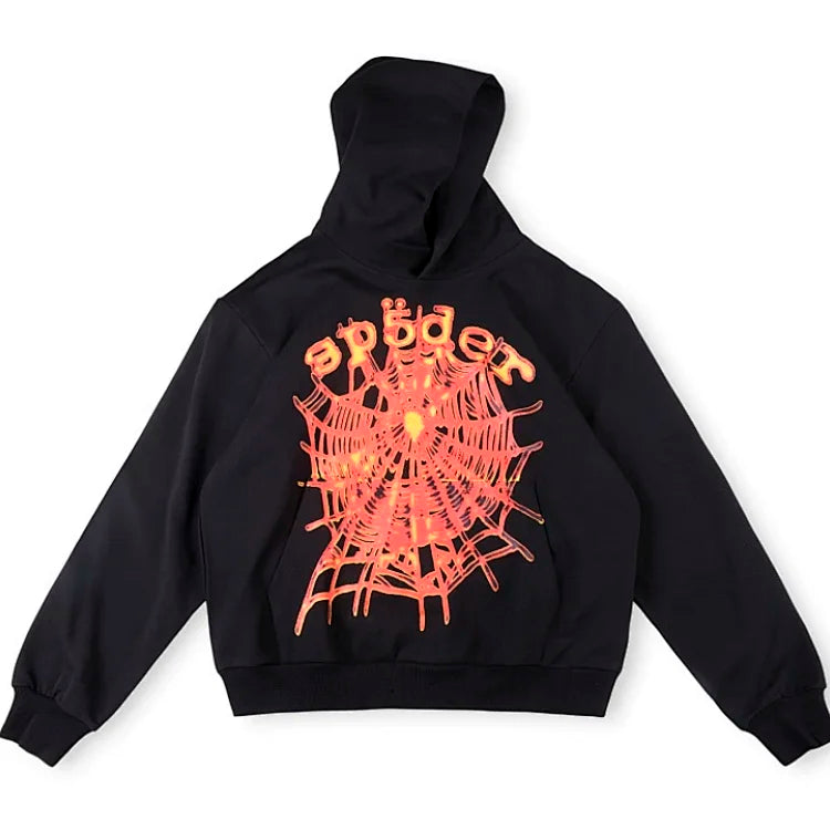 SP5DER OG Web V2 Black Hoodie