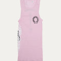 Chrome Hearts x Deadly Doll collaboration pink ribbed vest