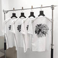 Sp5der Contrast Stitch Slub White T-shirt