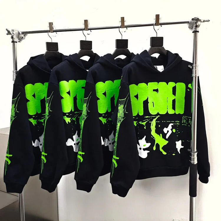 Sp5der X-Ray Hoodie Black