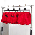 Sp5der Web Double-Layer Red Shorts.