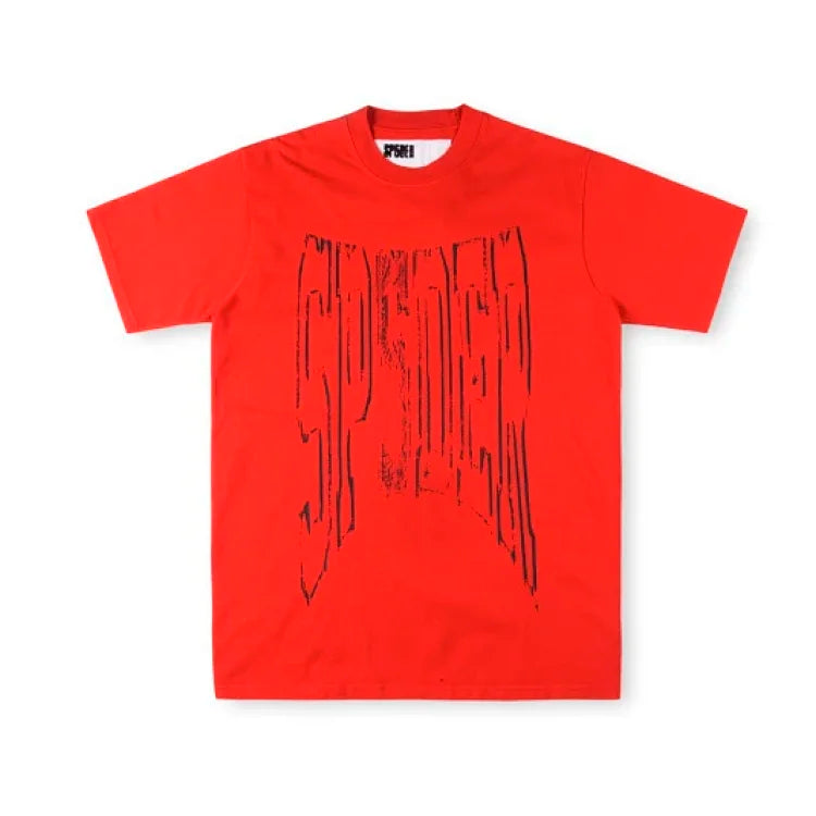 Sp5der Diffused Collegiate Tee Red