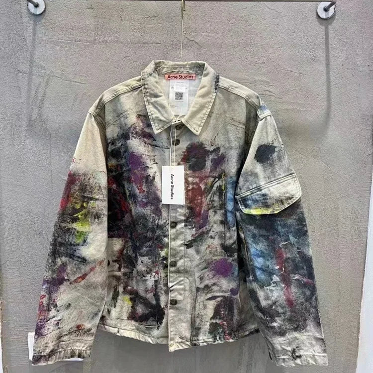 Acne Studios graffiti print denim jacket